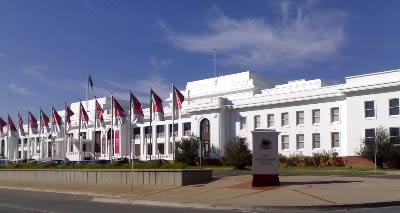 Front of Old Parliament House Canberra